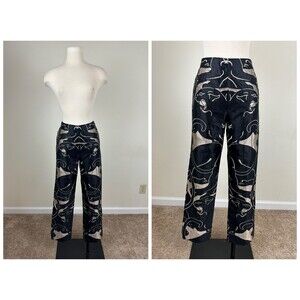 Size S | Vintage 1990s 90s Embroidered Novelty Pants with Jaguars Animal Face